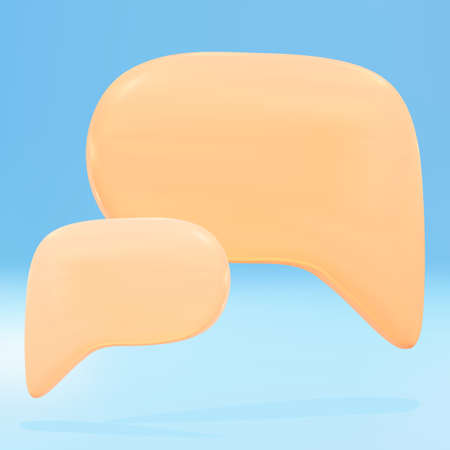 Orange speech bubbles illustration. The concept of communication in social networks.