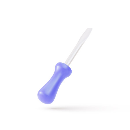 3d realistic simple screwdriver.のイラスト素材