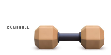 3d realistic gray dumbbells.のイラスト素材