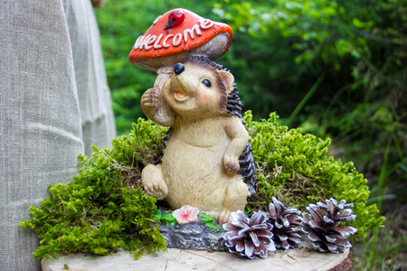 Moss and decorations toys for the holiday in the forestの写真素材