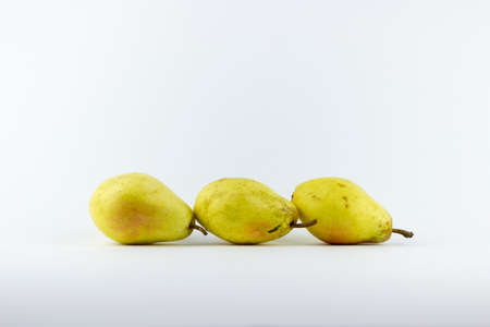 Three pears, isolated  on a white background