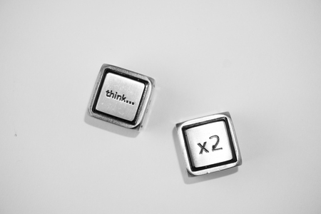 Two dices with messages on themの写真素材