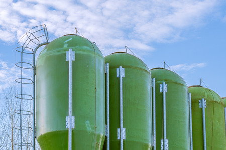 agricultural silos for the storage of feedの写真素材
