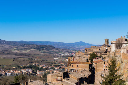 view of Orvieto and Val di Chiana Umbria Italyの写真素材