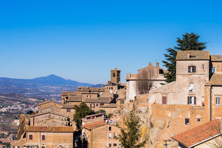 view of Orvieto and Val di Chiana Umbria Italyの写真素材