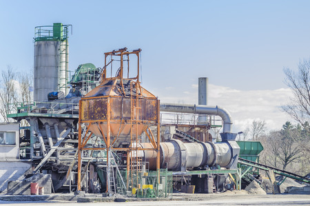 Gravel washing plant for concrete production and construction activities.の写真素材