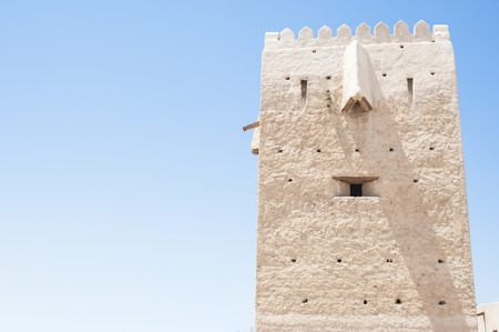 Al Shandagah Watch Tower in Al Shindagha heritage village , Dubai.の写真素材