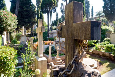 Non-Catholic cemetery in Rome, Italyのeditorial素材