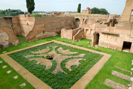 House of Augustus at the Palatine Hill in Rome, Italyの写真素材