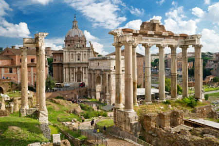 Roman Forum in Rome, Italyのeditorial素材