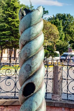 The Serpent Column in Istanbul, Turkey  Constantine the Great moved the Serpent Column from the greek Temple of Apollo at Delphi to the Hippodrome in Constantinople  の写真素材