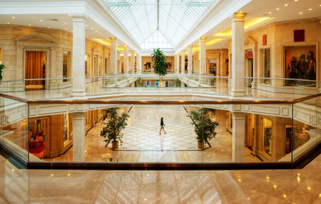 Interior of a shopping mallのeditorial素材
