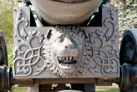 The ancient biggest cannon in Moscow Kremlin,  Tsar Cannon のeditorial素材