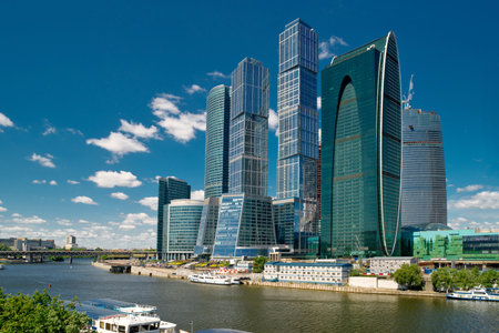 Moscow-city  Moscow International Business Center , Russiaのeditorial素材