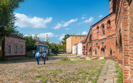Ancient street in the center of Moscow on august 13, 2013, Russia  Krutitskoe Compound is an...