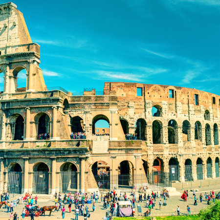 ROME - MAY 1O  Colosseum  Coliseum  on may 10, 2014 in Rome, Italy  The Colosseum is an important...