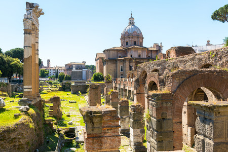 Forum of Caesar in Rome, Italyの写真素材