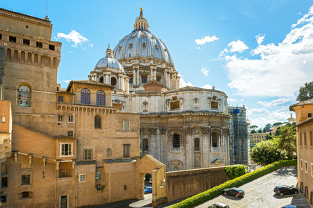 View of the Vatican with basilica of Saint Peterの写真素材