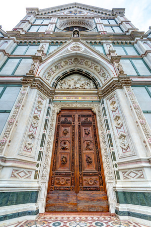 The Basilica of Santa Croce (Basilica of the Holy Cross) in Florence, Italyの写真素材