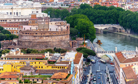 Castle of the Holy Angel (Castel Sant`Angelo) in Rome, Italyの写真素材