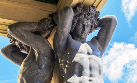 Atlantes of the New Hermitage Museum in St. Petersburg, Russiaのeditorial素材