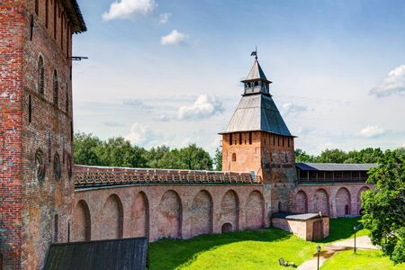Inside the Kremlin in Veliky Novgorod (Novgorod the Great), Russiaの写真素材
