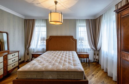 Modern bedroom interiorのeditorial素材