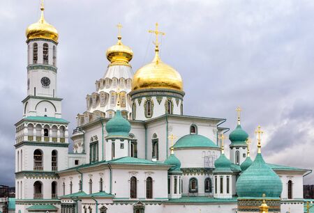 The Resurrection Cathedral in New Jerusalem Monastery in Istra, Moscow region, Russiaの写真素材