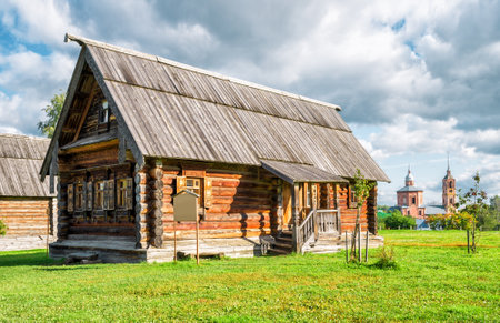 The traditional russian house in the Museum of Wooden Masterpieces in the ancient town of Suzdal (Golden Ring of Russia)のeditorial素材