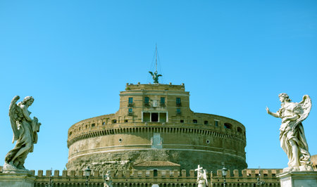 Castel Sant'Angelo (Castle of Holy Angel) in Rome, Italyのeditorial素材