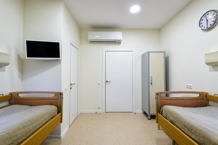 MOSCOW - DECEMBER 14, 2016: Interior of hospital room in clinicのeditorial素材