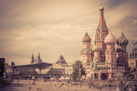 Cathedral of St. Basil in the Red Square in Moscow, Russia