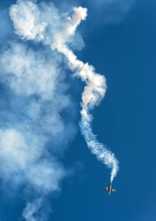 Moscow Region - July 21, 2017: Air show at the International Aviation and Space Salon (MAKS) in Zhukovsky.のeditorial素材