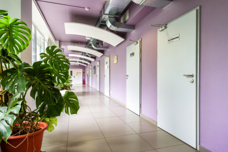 Moscow - July 25, 2017: A modern clinic interiorのeditorial素材