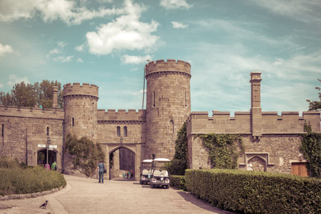 Crimea, Russia - May 20, 2016: Entrance to the Vorontsov Palace. This palace is one of the attractions of Crimea.のeditorial素材