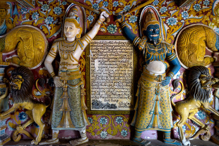 Mulkirigala, Sri Lanka - November 4, 2017: Interior of ancient Buddhist cave temple - Mulkirigala Raja Maha Vihara.のeditorial素材