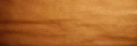Vintage paper texture background, old brown kraft wrapping sheet. Craft cardboard for packaging or painting. Theme of parchment, wide banner, recycle, nature, antique and template. Generative AI.の素材