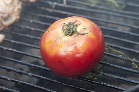 Baked tomatoの写真素材