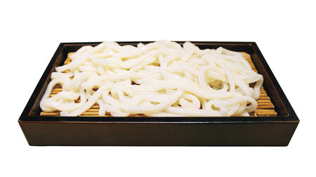 Udon on white backgroundの写真素材