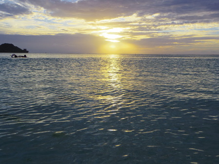 The sea sunsetの写真素材