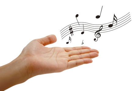 Music and handの写真素材