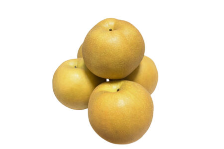 Pear white backの写真素材