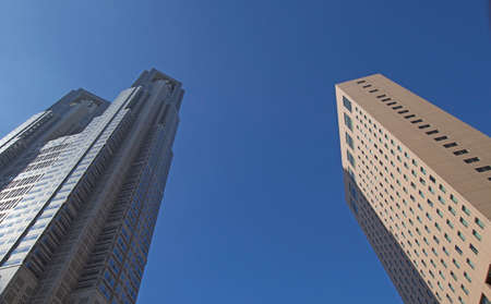 Sunny cloudless Shinjuku of building Countyの写真素材
