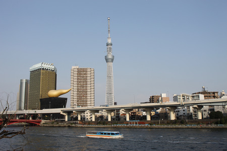 Sumida River and Sky Treeのeditorial素材