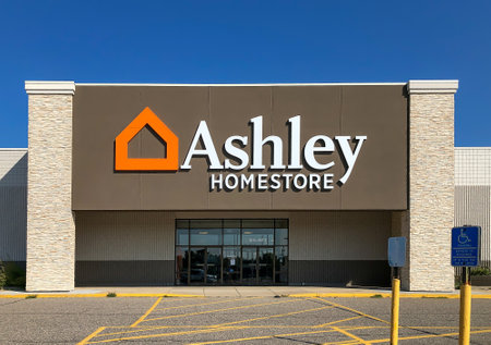 BRAINERD, MN - 1 SEP 2021: Ashley HomeStore storefront in Minnesota.のeditorial素材