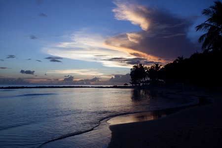 Sunset at beachの写真素材