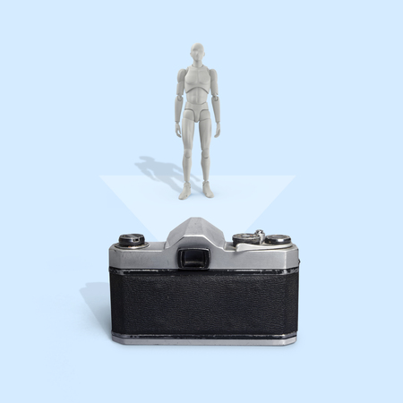 Vintage retro cameraの写真素材