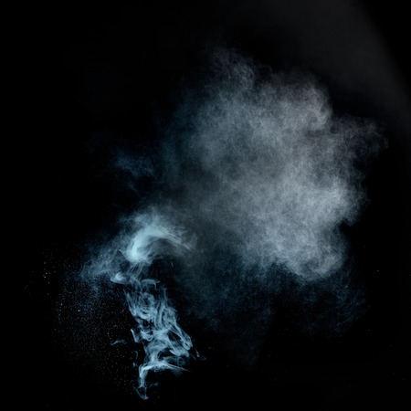 Smoke on black backgrounの写真素材