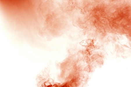 Colorful smoke on white backgroundの写真素材
