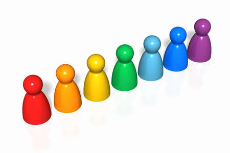 Row of Figuresの写真素材